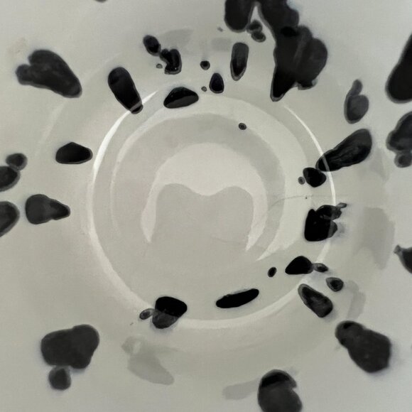 STUDIO ARHOJ Denmark Chug Mug Spot Black White Polka Dot Drips Copenhagen Design - Picture 12 of 15